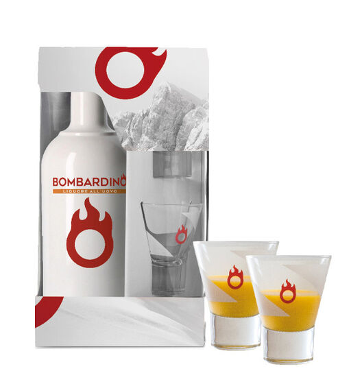 set Bombardino 1l + 2 skleničky 17%